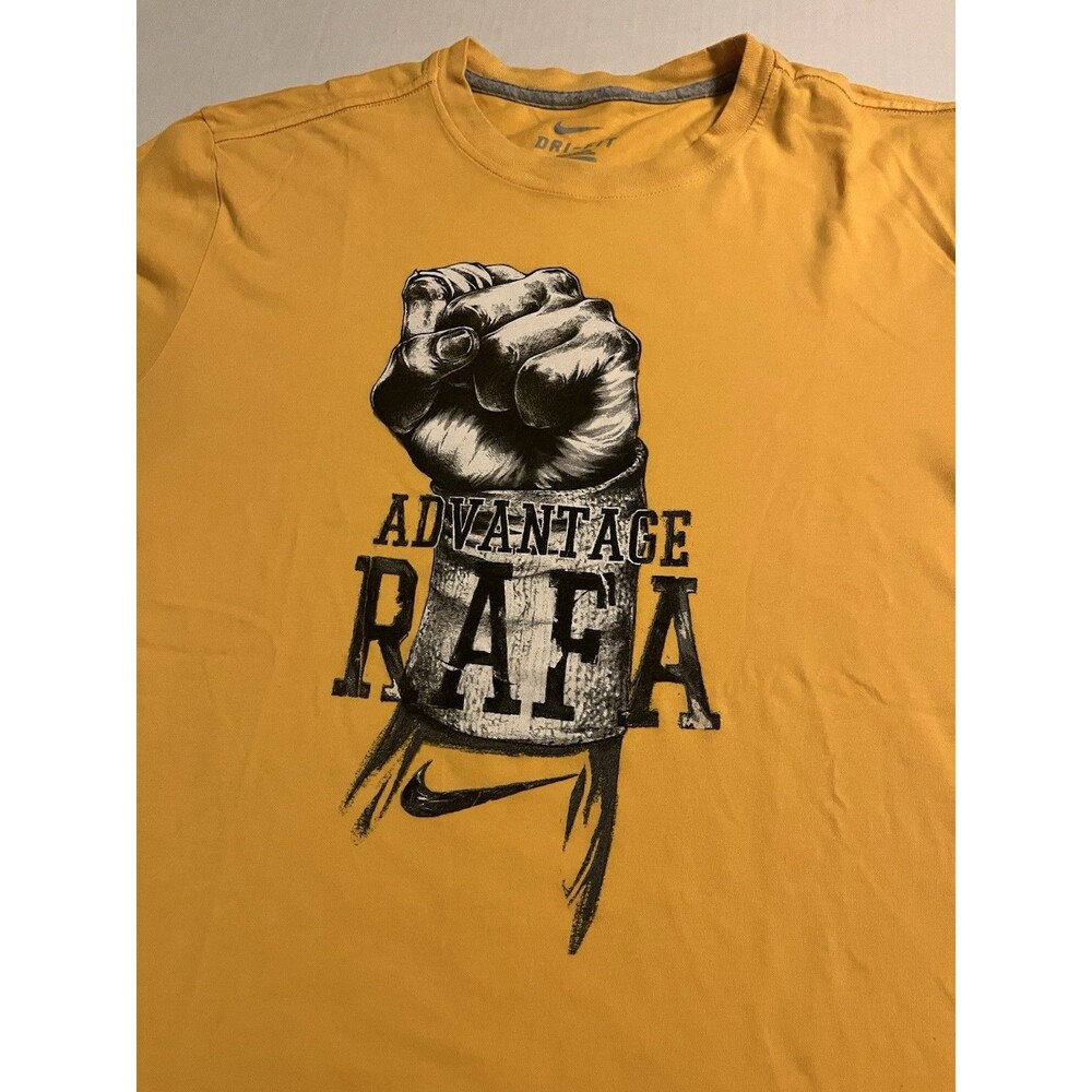 RARE Nike Rafa Nadal Rafael Advantage Tennis T-Shirt MED French Open Wimbledon M